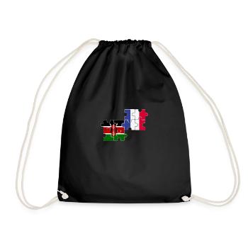 Kenya France drapeau franco-kényan - Sac de sport léger - noir - Devant