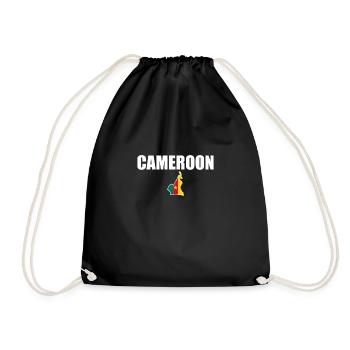 Cameroon Map Cameroon Cameroon flag - Drawstring Bag - black - Front