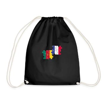 Cameroun France Drapeau Français Camerounais - Sac de sport léger - noir - Devant