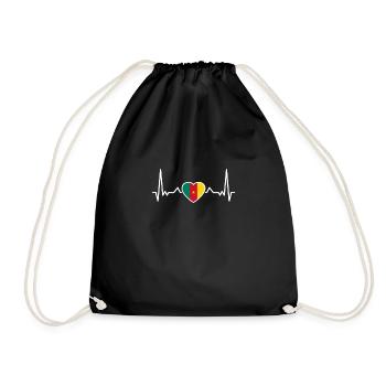 Le cœur du Cameroun Drapeau camerounais Camerounais - Sac de sport léger - noir - Devant