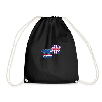 Kap Verde UK Flagge Britisch Kap Verdisch - Turnbeutel - Schwarz - Vorne