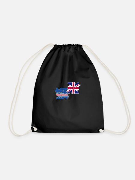 Kap Verde UK Flagge Britisch Kap Verdisch - Turnbeutel - Schwarz