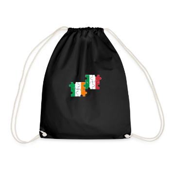 Irlande Italie Drapeau Italien Irlandais - Sac de sport léger - noir - Devant