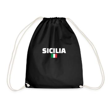 Sicilia Italie Drapeau italien Italien - Sac de sport léger - noir - Devant
