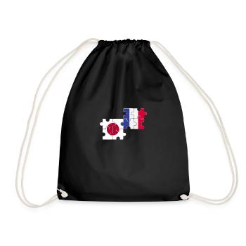 Japon France Drapeau Français Japonais - Sac de sport léger - noir - Devant