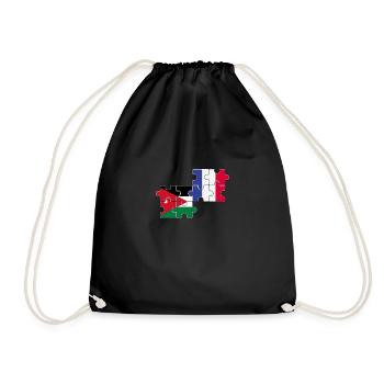 Jordanie France Drapeau Français Jordaniens - Sac de sport léger - noir - Devant