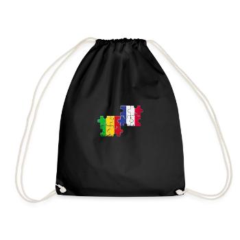 Mali France Vintage Flag Français Malien - Sac de sport léger - noir - Devant