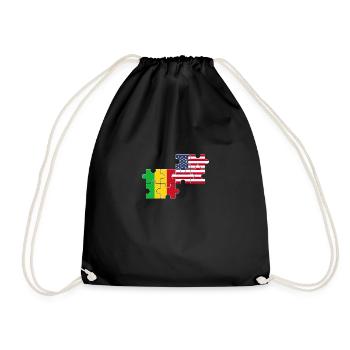 Mali USA Flag Maliens américains - Sac de sport léger - noir - Devant