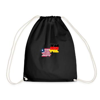 Libéria Allemagne Drapeau Libériens allemands - Sac de sport léger - noir - Devant