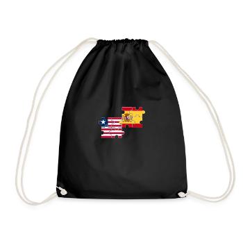 Libéria Espagne Drapeau Libériens espagnols - Sac de sport léger - noir - Devant
