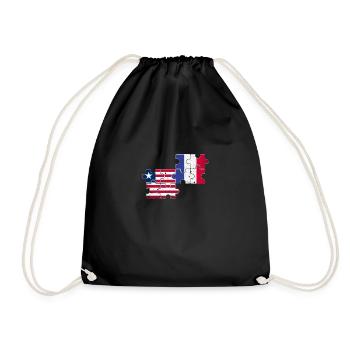Liberia France Vintage Flag Liberian - Sac de sport léger - noir - Devant