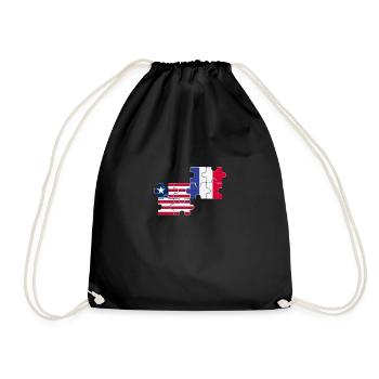 Libéria France Drapeau Français Libériens - Sac de sport léger - noir - Devant