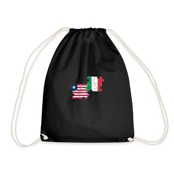 Libéria Italie Drapeau Libériens italiens - Sac de sport léger - noir - Devant