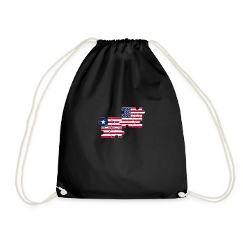 Liberia USA Flag Libériens américains - Sac de sport léger - noir - Devant