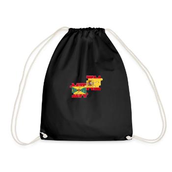 Grenada Spain Flag Spanish Grenader - Drawstring Bag - black - Front