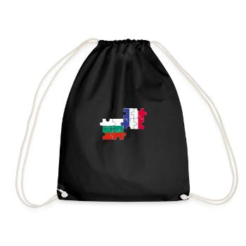Bulgarien Frankreich Flagge Französisch Bulgare - Turnbeutel - Schwarz - Vorne