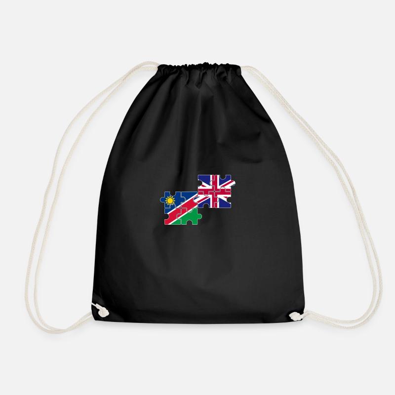 Namibia UK Flagge Britisch Namibisch - Turnbeutel - Schwarz