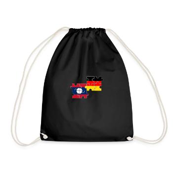 Laos Allemagne Drapeau Laotien allemand - Sac de sport léger - noir - Devant
