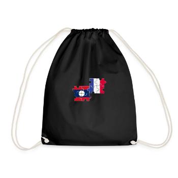 Laos France Drapeau Laotien français - Sac de sport léger - noir - Devant