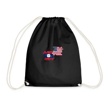 Laos USA Vintage Flag Laotien américain - Sac de sport léger - noir - Devant