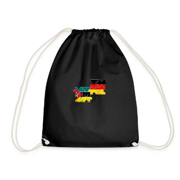 Mozambique Germany Vintage Flag Mozambican - Drawstring Bag - black - Front