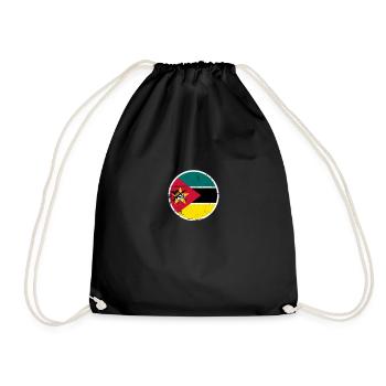 Mozambique Vintage Mozambican Flag - Drawstring Bag - black - Front