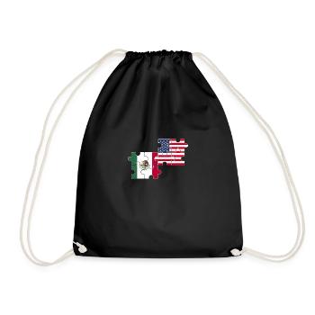 Mexique États-Unis Drapeau Mexicains américains - Sac de sport léger - noir - Devant