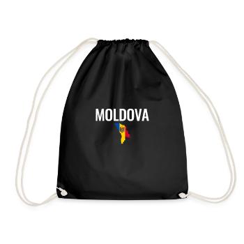 Moldova Map Moldovan flag Moldovan - Drawstring Bag - black - Front