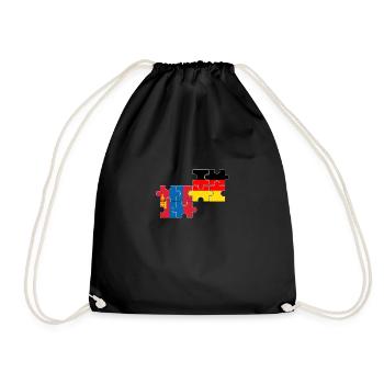 Mongolie Allemagne Drapeau Allemand Mongol - Sac de sport léger - noir - Devant