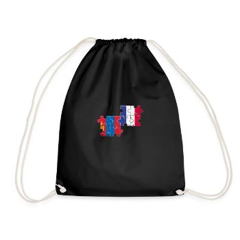 Mongolie France Vintage Flag Mongolis - Sac de sport léger - noir - Devant