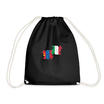 Mongolie Italie Drapeau Italien Mongol - Sac de sport léger - noir - Devant