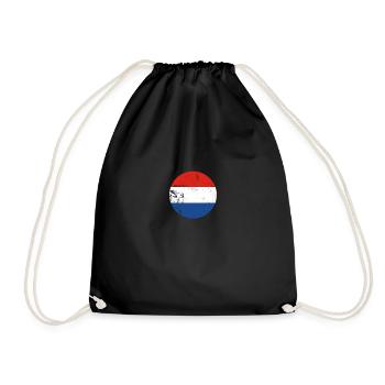 Netherlands Vintage Dutch Flag - Drawstring Bag - black - Front