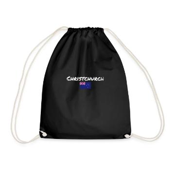 Christchurch Vintage drapeau néo-zélandais - Sac de sport léger - noir - Devant