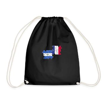 Nicaragua France Drapeau Vintage Nicaraguayens - Sac de sport léger - noir - Devant