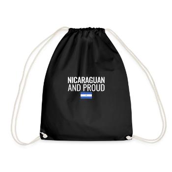 Nicaragua et fier drapeau nicaraguayen - Sac de sport léger - noir - Devant