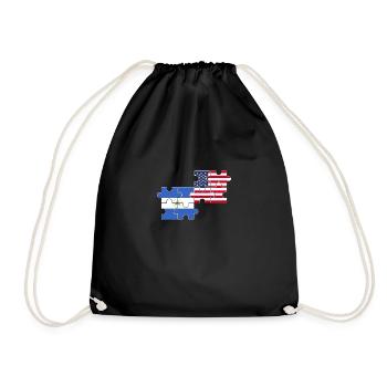 Nicaragua USA Drapeau américain Nicaragua - Sac de sport léger - noir - Devant
