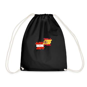 Austria Spain Flag Spanish Austria - Drawstring Bag - black - Front