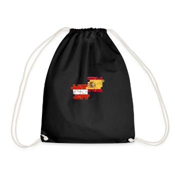 Austria Spain Vintage Flag Austrian - Drawstring Bag - black - Front