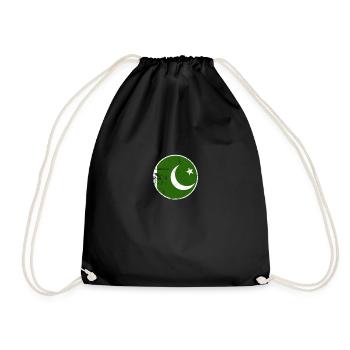 Pakistan Vintage Pakistani Flag Pakistani - Drawstring Bag - black - Front