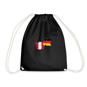 Peru Germany Flag German Peruvians - Drawstring Bag - black - Front