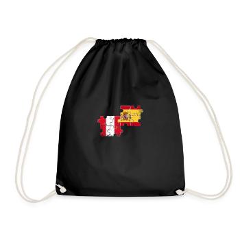 Peru Spain Vintage Flag Spanish Peruvian - Drawstring Bag - black - Front
