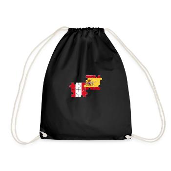 Peru Spain Flag Spaniards Peruvians - Drawstring Bag - black - Front
