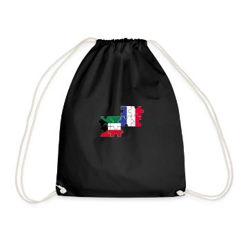 Kuwait Frankreich Flagge Französisch Kuwaiter - Turnbeutel - Schwarz - Vorne