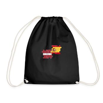 Latvia Spain Flag Spanish Latvia - Drawstring Bag - black - Front
