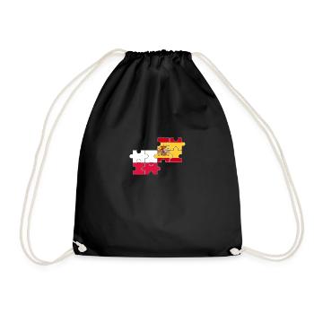 Pologne Espagne Drapeau Espagnol Polonais - Sac de sport léger - noir - Devant
