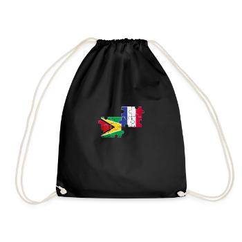 Guyane France Vintage Drapeau Français Guyanais - Sac de sport léger - noir - Devant