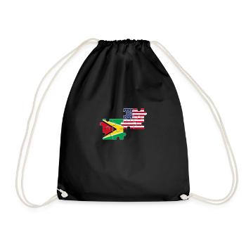 Drapeau de la Guyane USA Guyane américaine - Sac de sport léger - noir - Devant