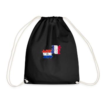 Paraguay France Vintage Drapeau Paraguayen - Sac de sport léger - noir - Devant