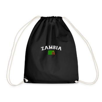 Zambia Zambia Flag Zambian - Drawstring Bag - black - Front