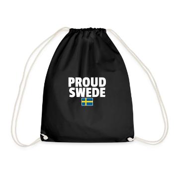 Fier Suédois Suède Drapeau suédois Suède - Sac de sport léger - noir - Devant